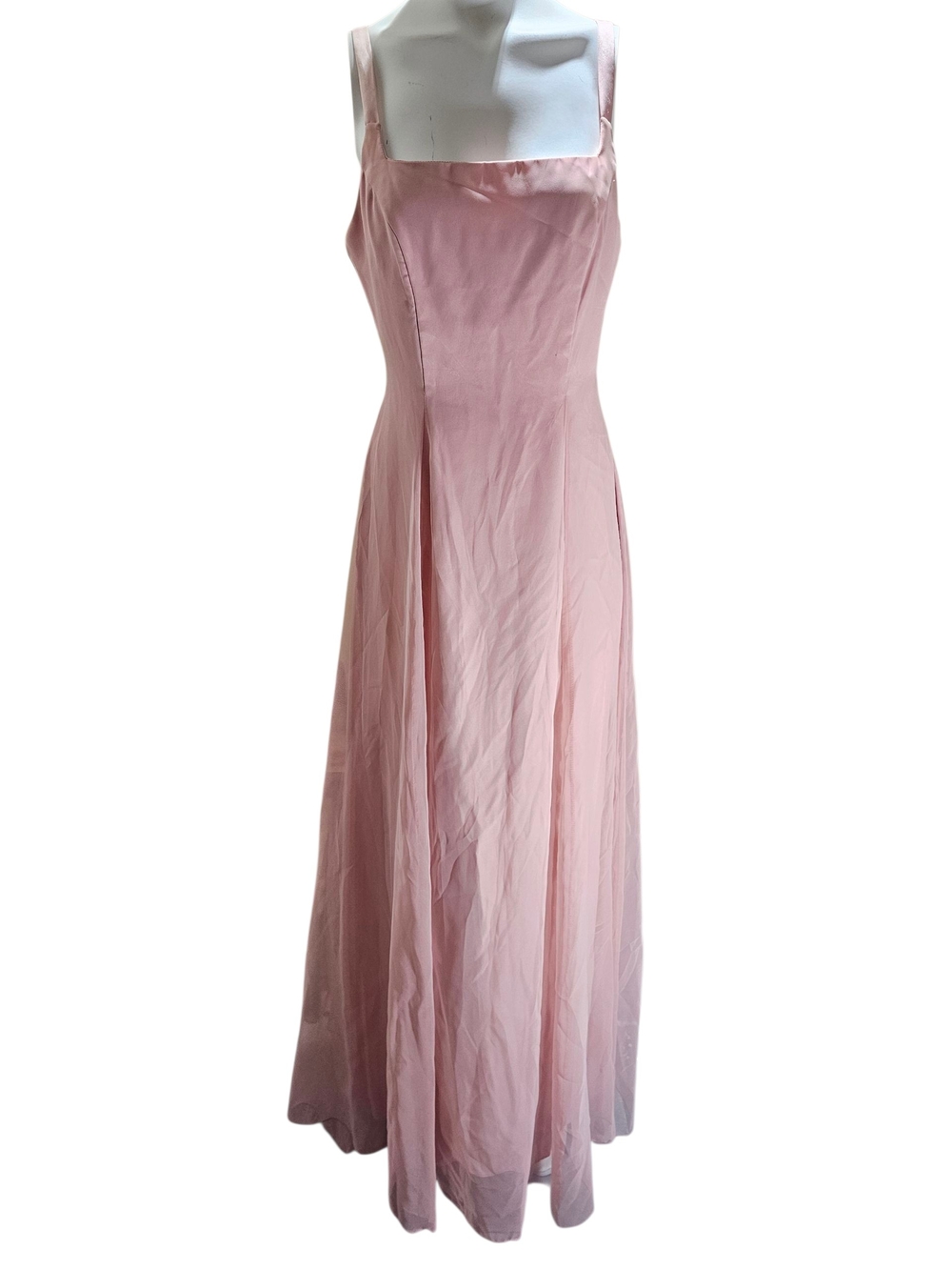 Bill Levkoff Blush Pink Square-Neck Maxi Dress